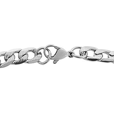 Ankur Treasure Chest Curb Chain Bracelet (7.50In) in Stainless Steel