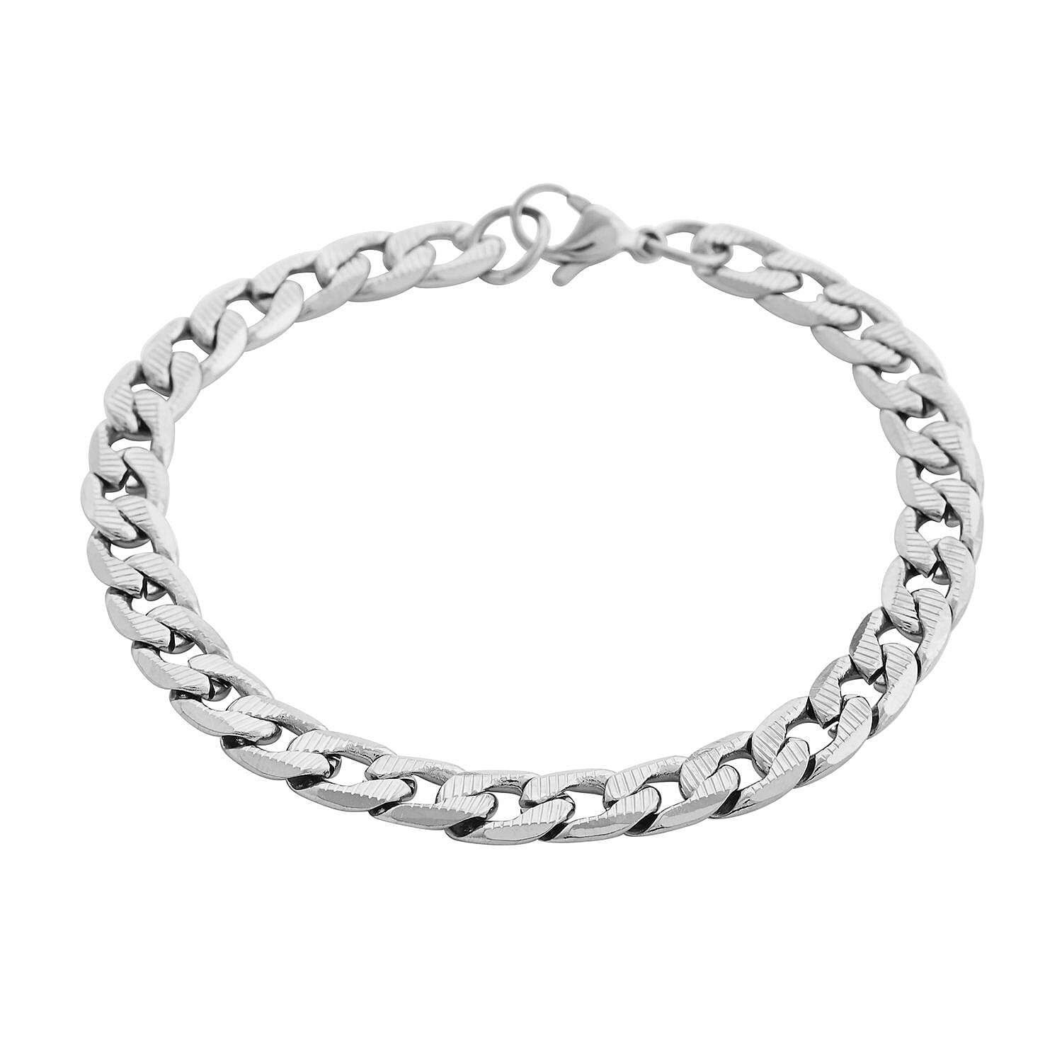 Ankur Treasure Chest Curb Chain Bracelet (7.50In) in Stainless Steel