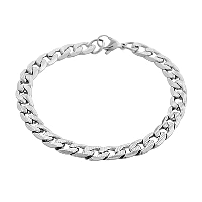 Ankur Treasure Chest Curb Chain Bracelet (7.50In) in Stainless Steel