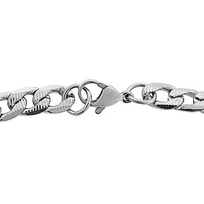 Ankur Treasure Chest Curb Chain Bracelet (7.50In) in Stainless Steel