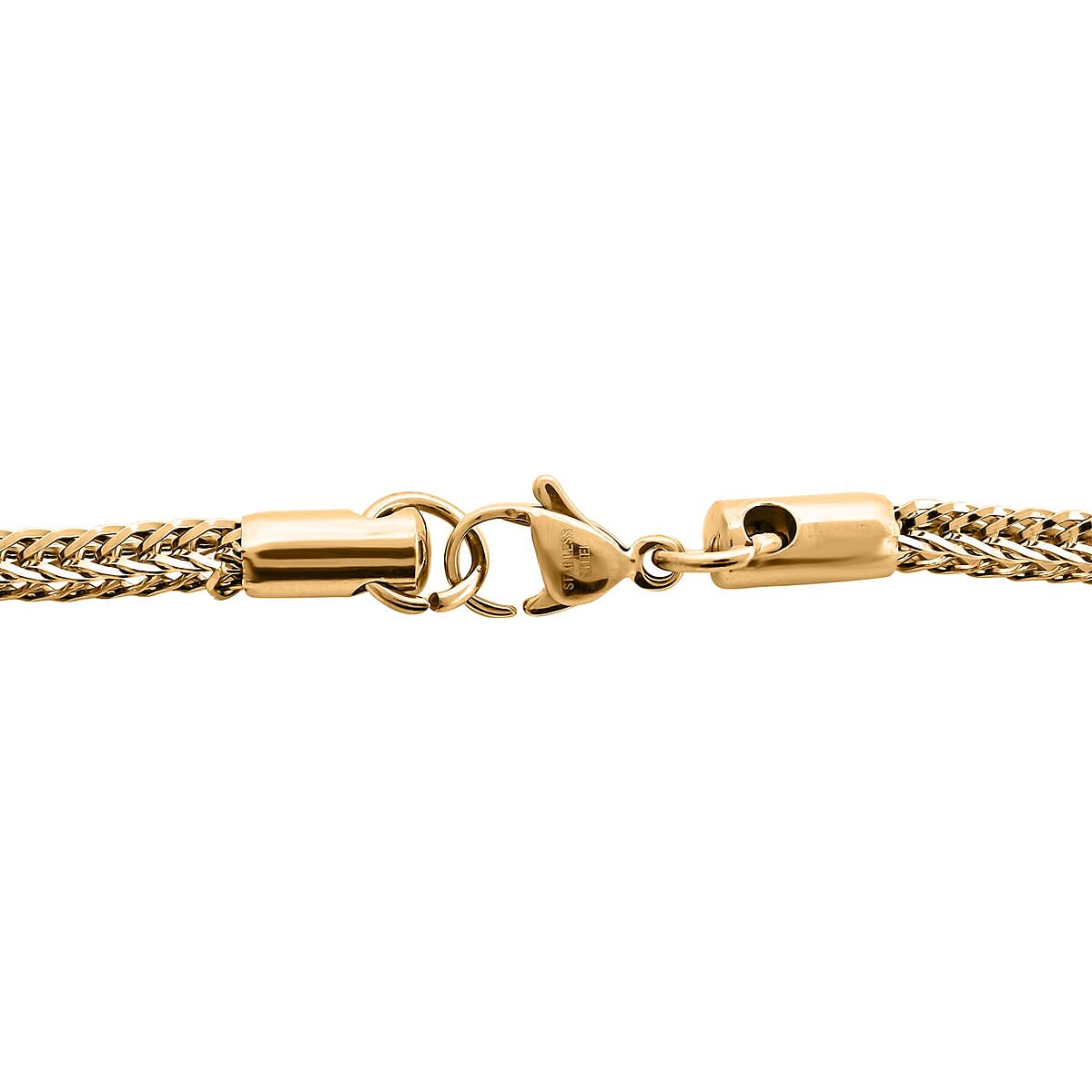 Foxtail Chain Bracelet (7.50In) and Necklace 20 Inches in ION Plated YG Stainless Steel image number 3