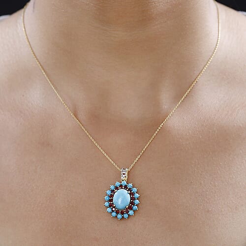 Sleeping Beauty Turquoise & Anthill Garnet - Product card gallery slide 3 (10176585105721)