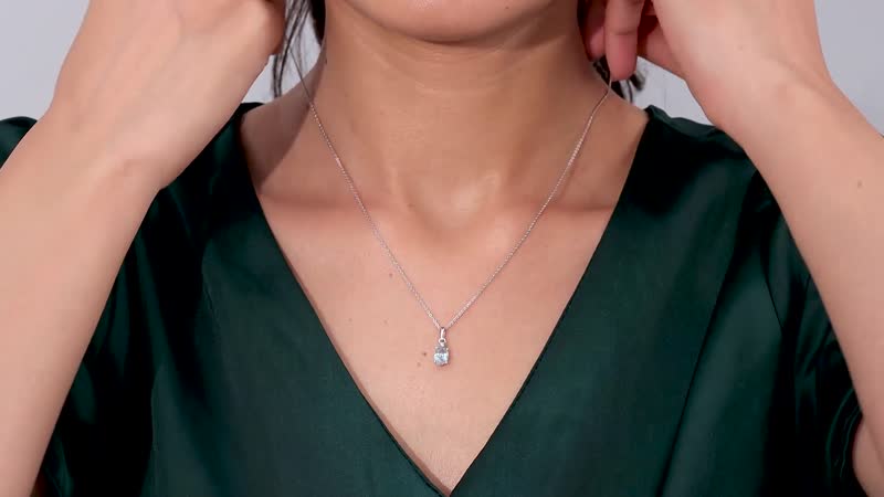 Aqua Kyanite and Moissanite Stud Earrings, Ring (Size 5.0), Pendant in Platinum Over Sterling Silver 2.90 ctw