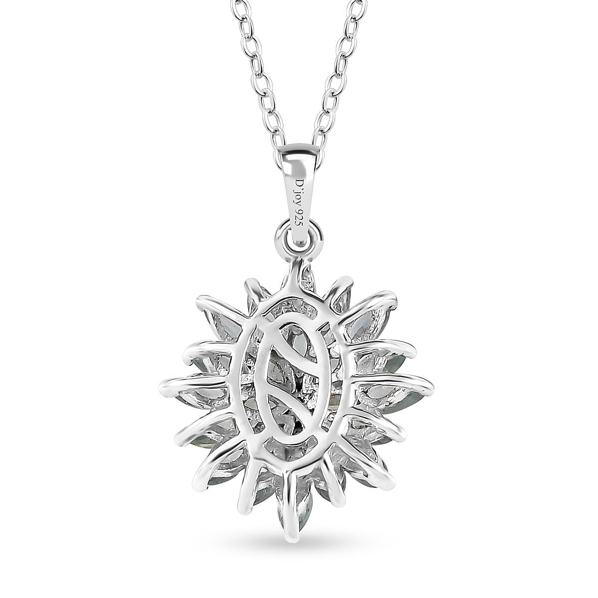 Narsipatnam Alexandrite Floral Spray Pendant Necklace 20 Inches in Platinum Over Sterling Silver 1.90 ctw