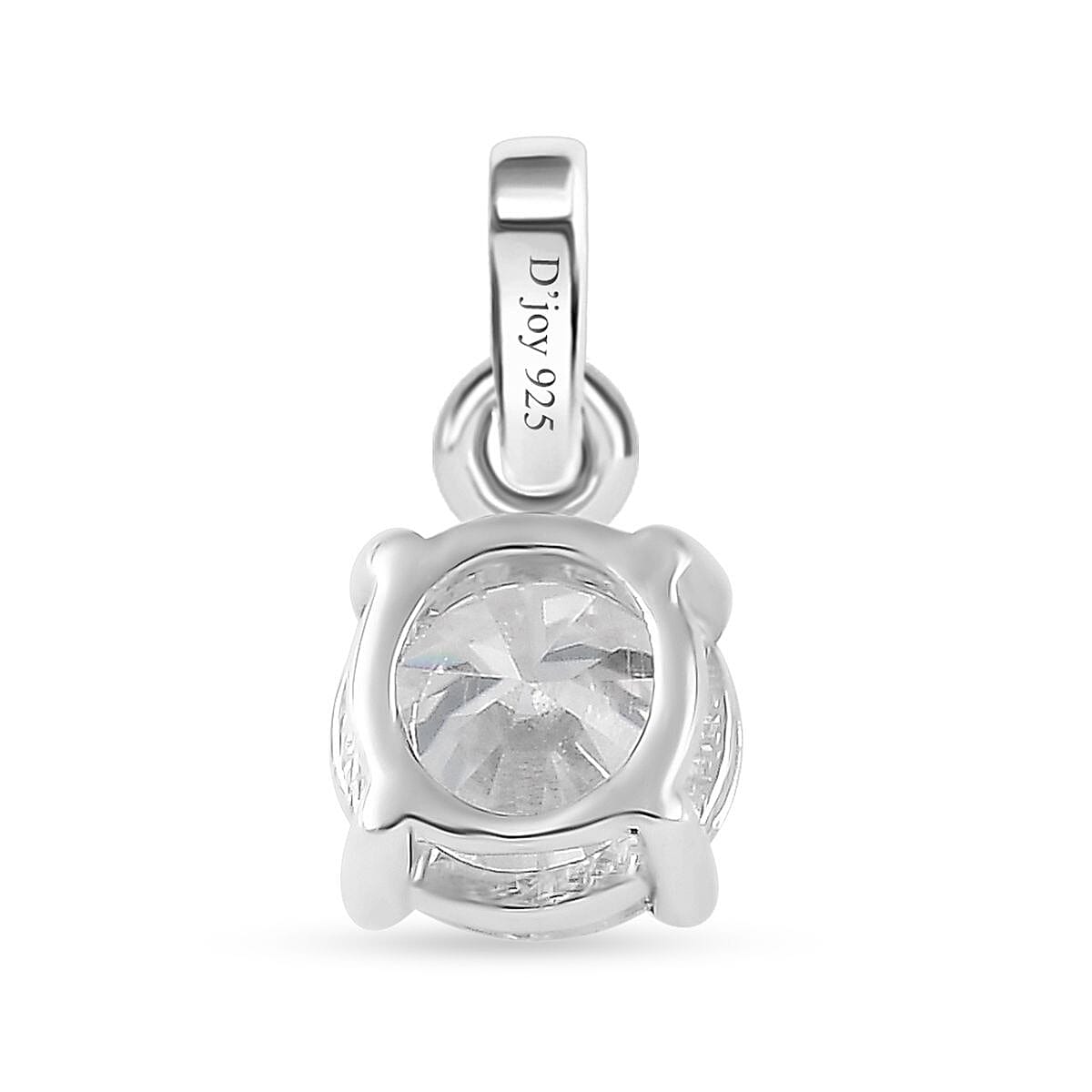 Moissanite Ring (Size 5.0) and Pendant in Platinum Over Sterling Silver 1.60 ctw image number 8