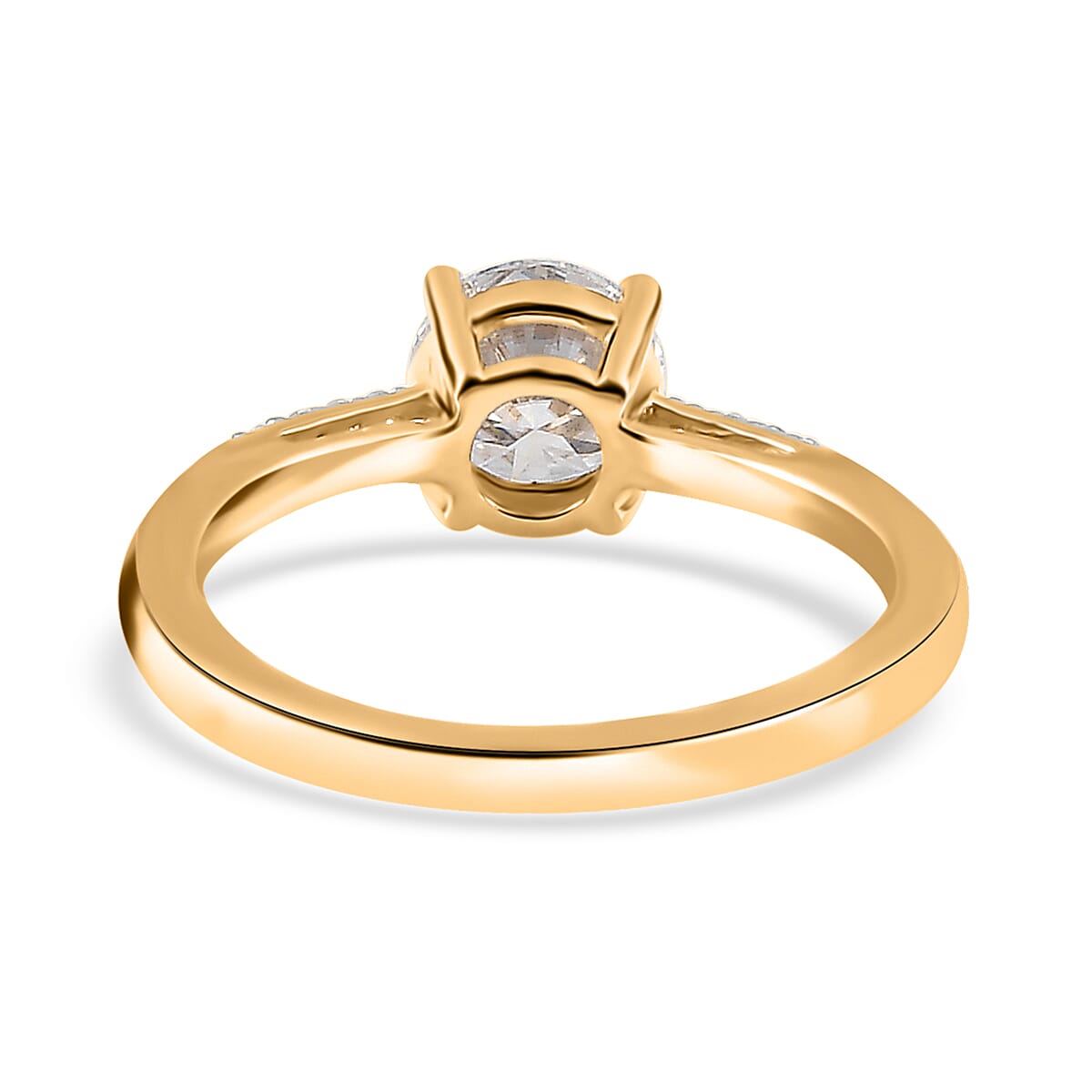 Moissanite Ring (Size 8.0) and Pendant in Vermeil Yellow Gold Over Sterling Silver 1.60 ctw image number 5