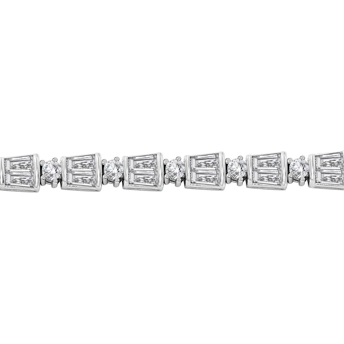 Simulated Diamond 14.20 ctw Earrings and Bracelet in Rhodium Over Sterling Silver image number 3