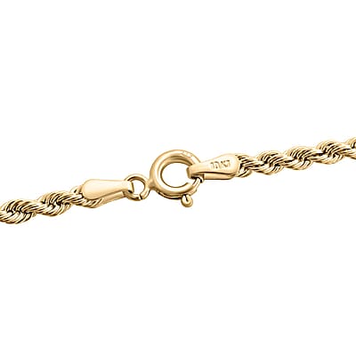 Seta Corda Italian 2.7mm Chain Bracelet (7.50In) and Necklace in 10K Yellow Gold 5.65 Grams 24 Inches