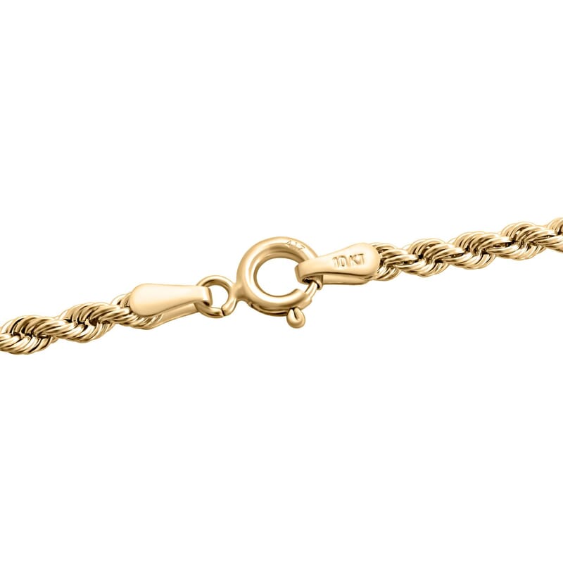 Seta Corda Italian 2.7mm Chain Bracelet (7.50In) and Necklace in 10K Yellow Gold 5.65 Grams 24 Inches