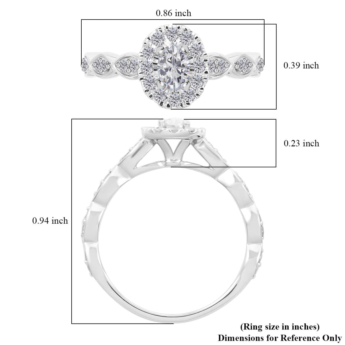 14K White Gold Diamond G-H SI Set of 3 Ring (Size 7.0) 1.00 ctw image number 4