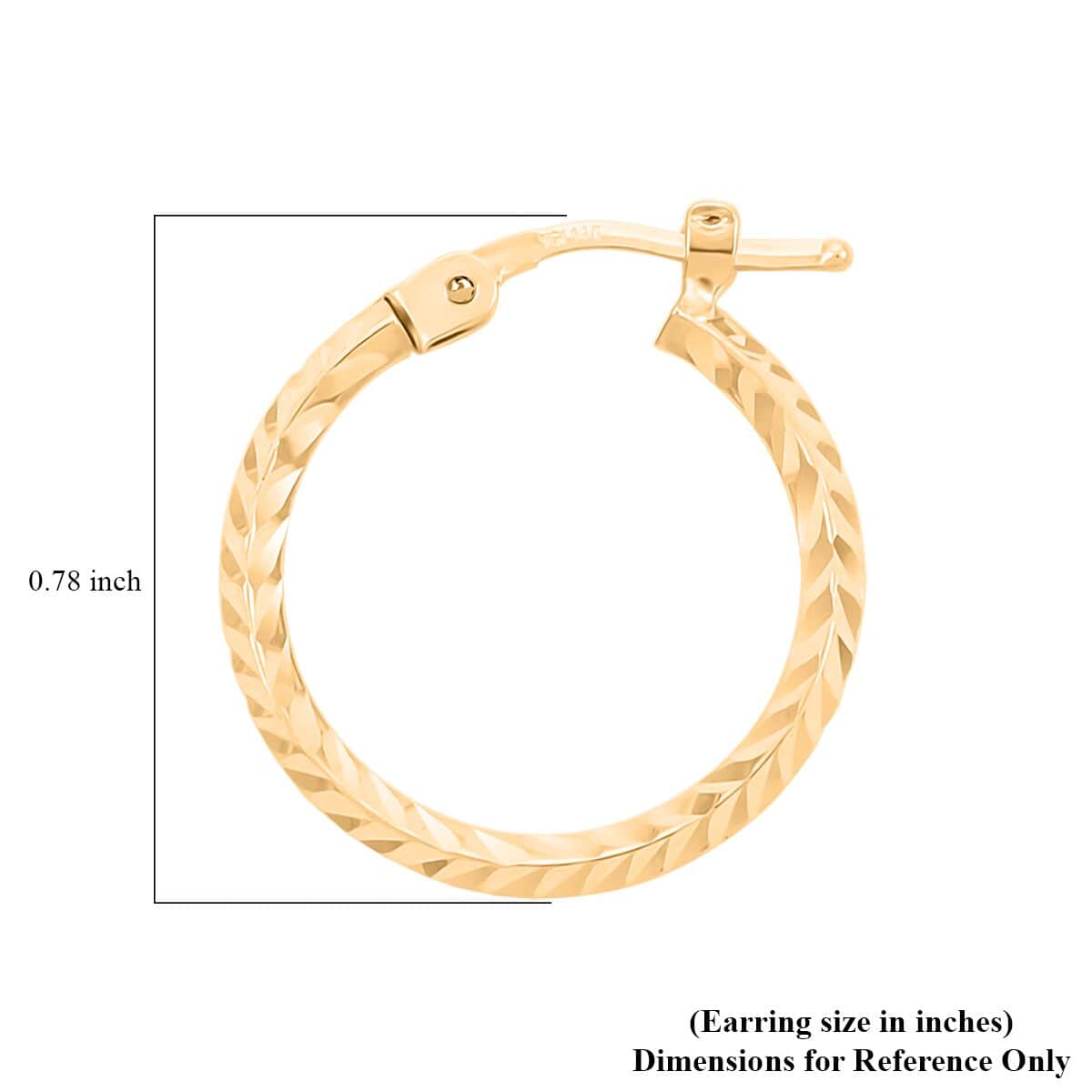 14K Yellow Gold 1.50mm Rope Chain Necklace 22 Inches and Diamond-Cut Hoop Earrings 3 Grams image number 5