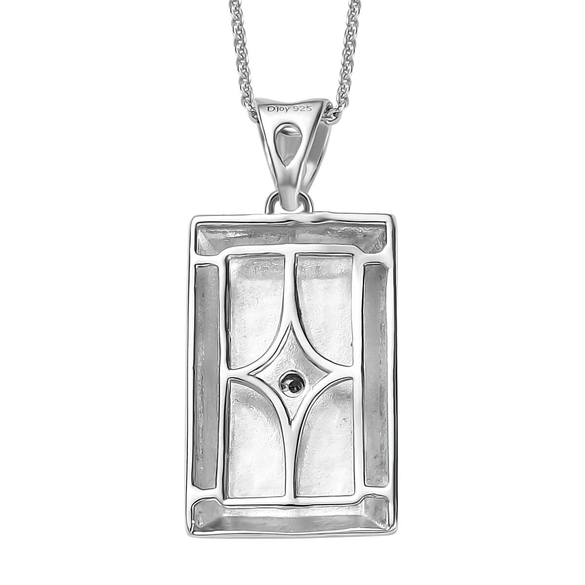 Diamond Accent Bar Pendant Necklace 20 Inches in Platinum Over Sterling Silver image number 4