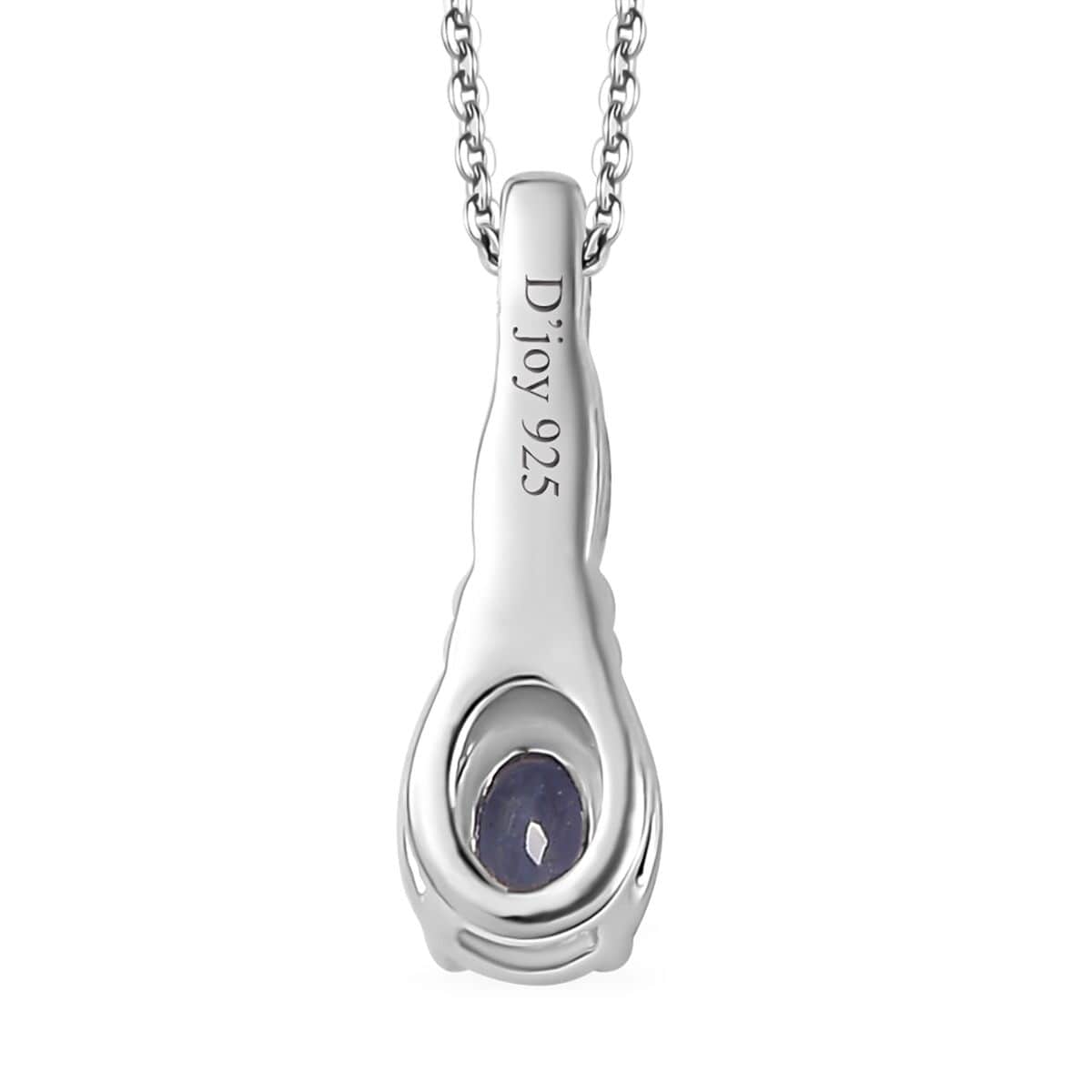 Tanzanite and White Zircon Ring (Size 5.0), Pendant Necklace 20 Inches in Platinum Over Sterling Silver 0.35 ctw image number 8