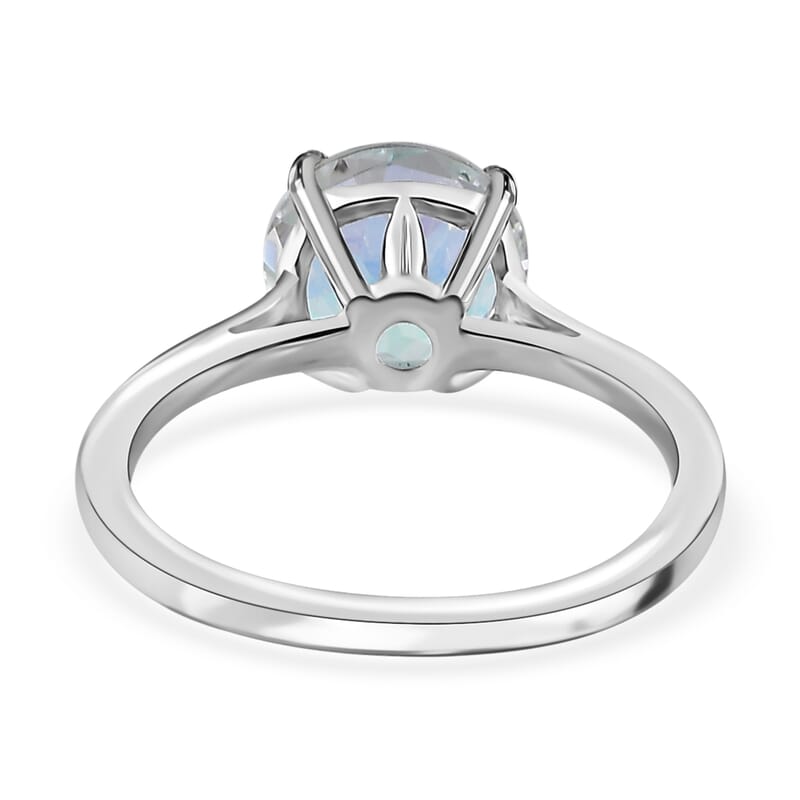 Mercury Mystic Topaz Solitaire Ring (Size 5.0) and Pendant Necklace 20 Inches in Platinum Over Sterling Silver 4.25 ctw