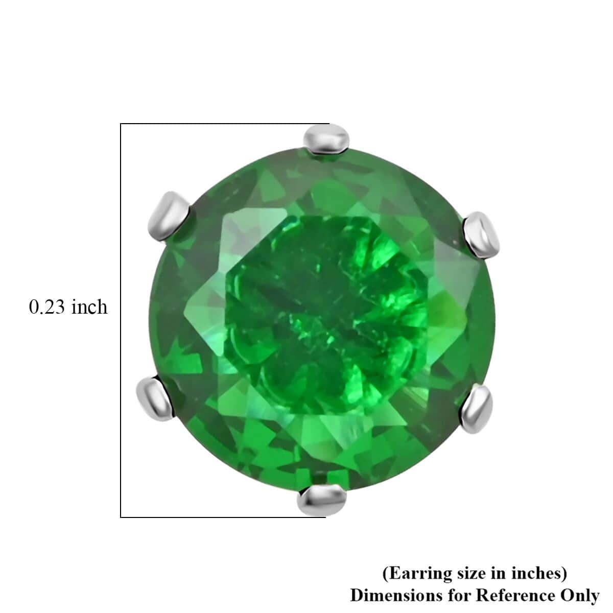 Simulated Green Diamond Earrings and Bracelet (6.75In) in Silvertone image number 7