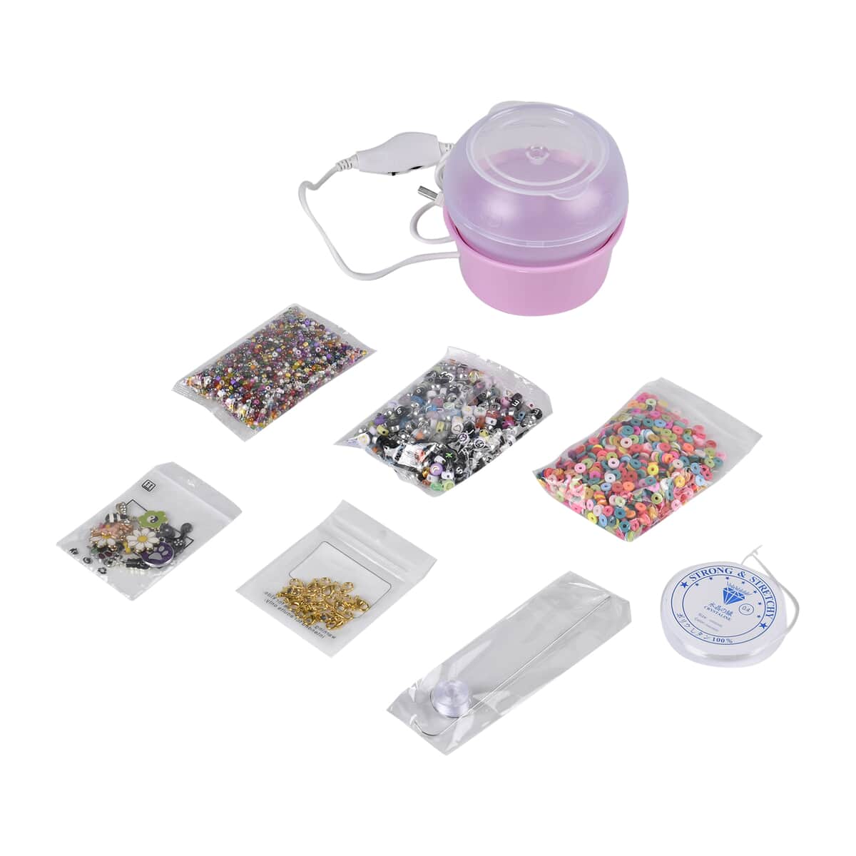 Pink Electric Beading Machine with Accessory image number 0