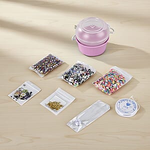 Pink Electric Beading Machine with Accessory