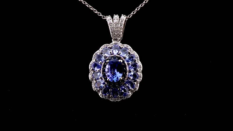 TLV Mozambique Ruby, Multi Gemstone Cocktail Pendant Necklace (20 Inches) in Platinum Over Sterling Silver 4.75 ctw