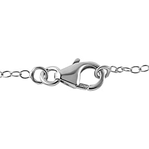 Multi Sapphire 18.15 ctw Pendant Necklace in Rhodium Over Sterling Silver 20 Inches