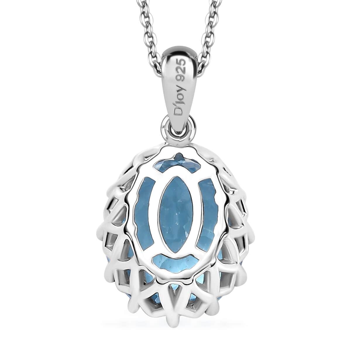 Sky Blue Topaz 8.80 ctw Pendant Necklace in Platinum Over Sterling Silver 20 Inches image number 4