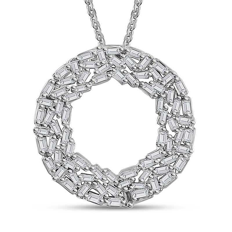 Diamond Circle Pendant Necklace