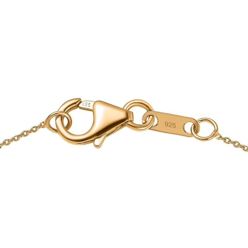 Diamond Accent Pendant Necklace 20 Inches in Vermeil Yellow Gold Over Sterling Silver