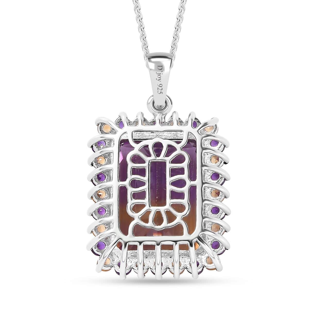 AAA Anahi Ametrine and Multi Gemstone Pendant Necklace 20 Inches in Platinum Over Sterling Silver 23.90 ctw image number 4