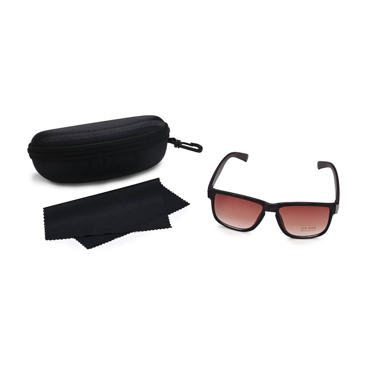Set of 2 Brown Leopard Print UV400 Polarized Sunglasses and Rhinestone Sparkle Cap image number 4