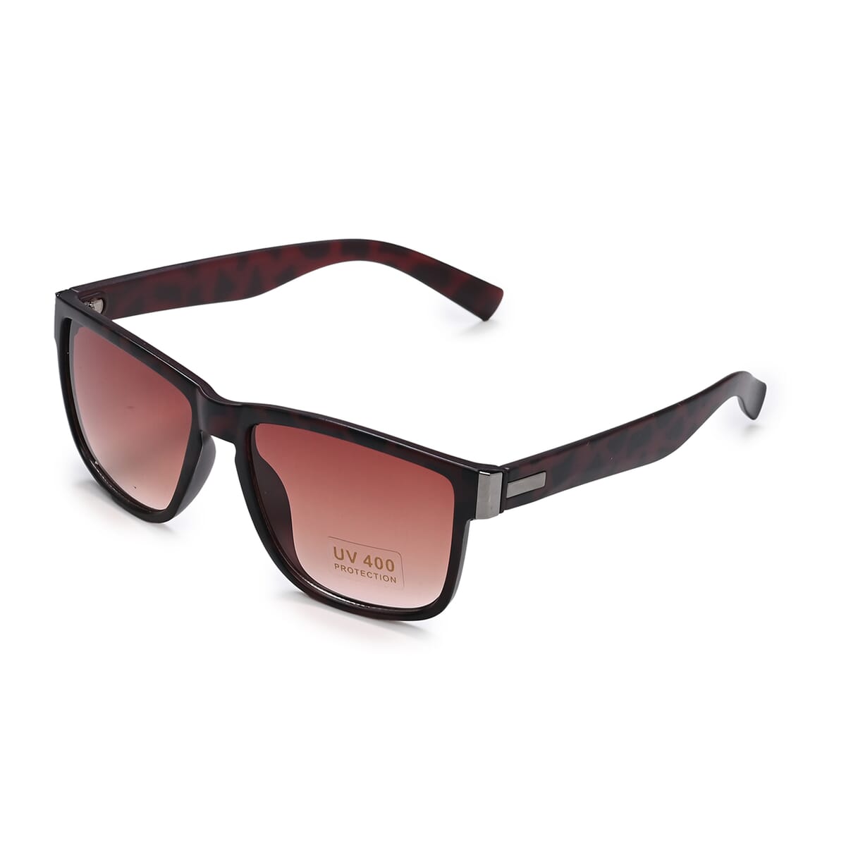 Set of 2 Brown Leopard Print UV400 Polarized Sunglasses and Rhinestone Sparkle Cap image number 6