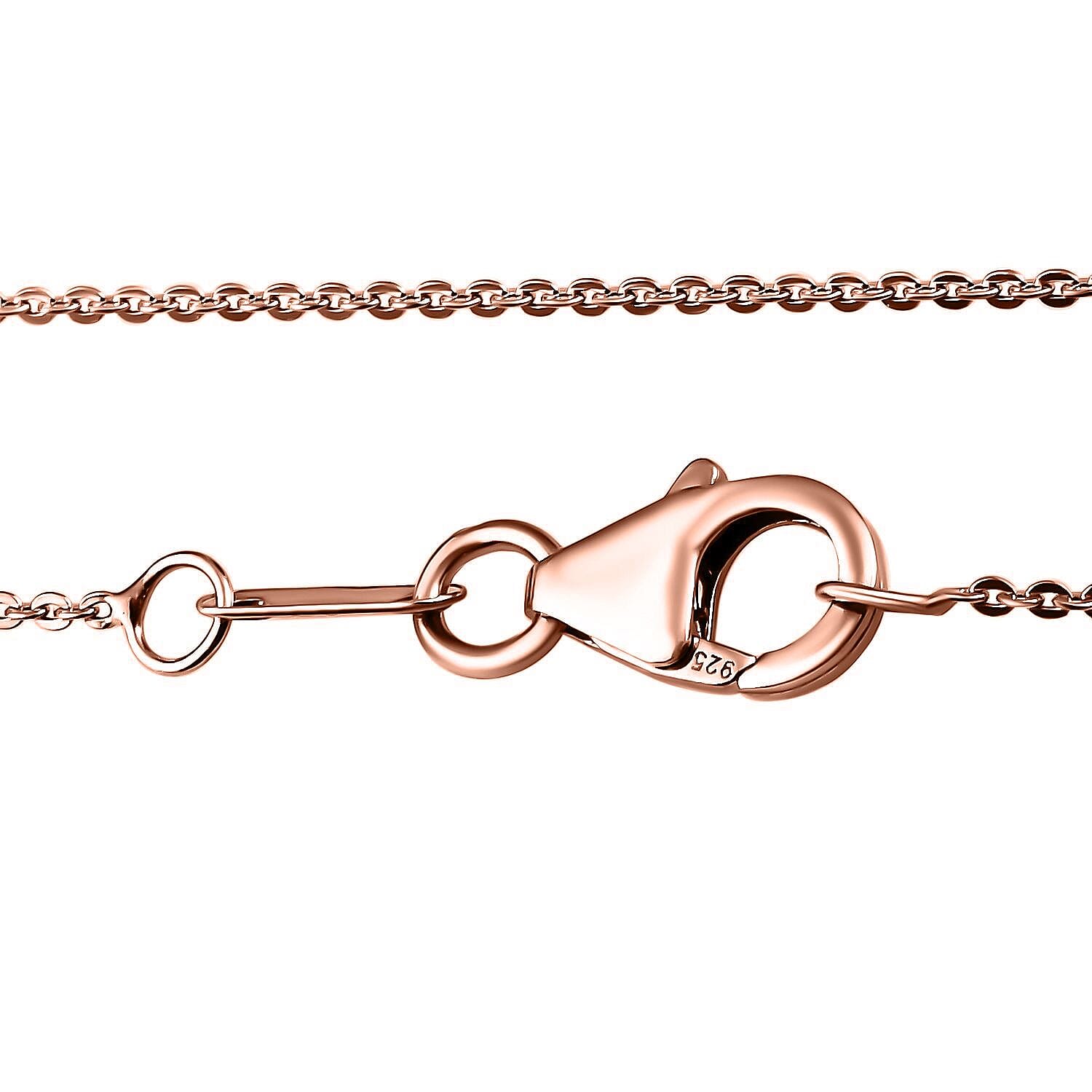 Moissanite Pendant Necklace 20 Inches in Vermeil Rose Gold Over Sterling Silver 1.50 ctw