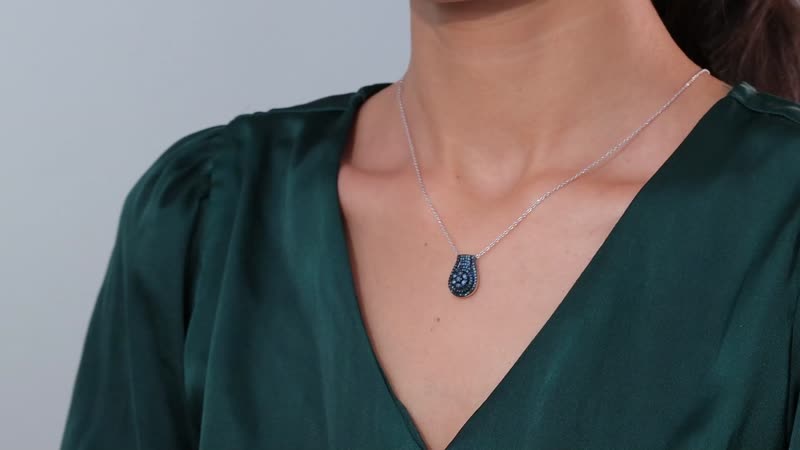 Diamond Pendant Necklace 20 Inches in Platinum Over Sterling Silver 0.75 ctw
