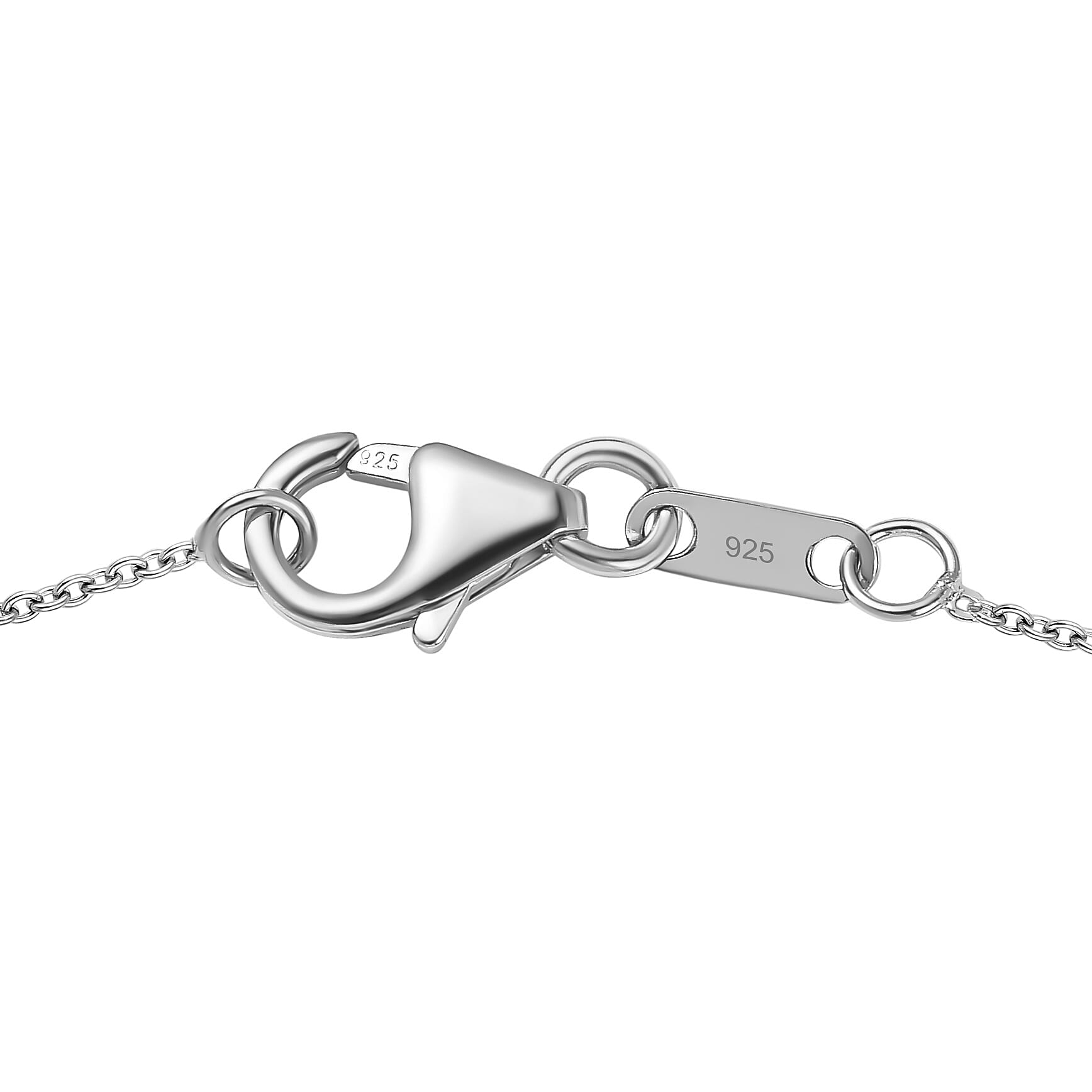 Blue Diamond Cocktail Pendant Necklace 20 Inches in Platinum Over Sterling Silver 0.75 ctw