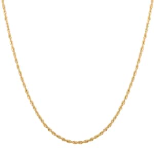 Set of 2 10K Yellow Gold 1.5mm Rope Chain Necklace 20 Inches 2.80 Grams