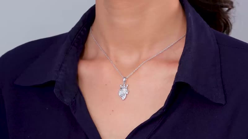 Pendant Necklace (20 Inches) in Platinum Over Sterling Silver (5.10 g)