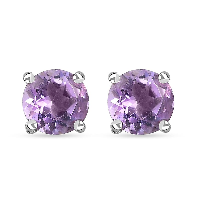 Rose De France Amethyst Bolo Bracelet and Earrings in Stainless Steel 3.75 ctw