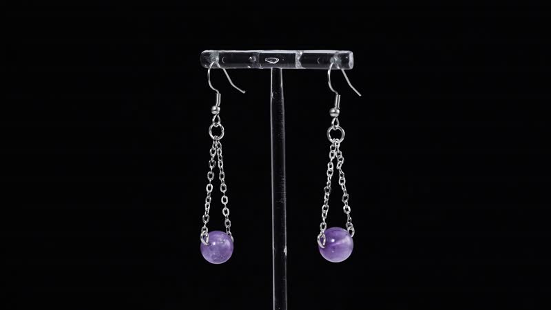 Lavender Amethyst Bolo Bracelet and Earrings in Stainless Steel 93.60 ctw