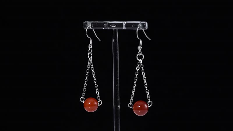 Red Agate Bolo Bracelet and Earrings in Stainless Steel 84.25 ctw