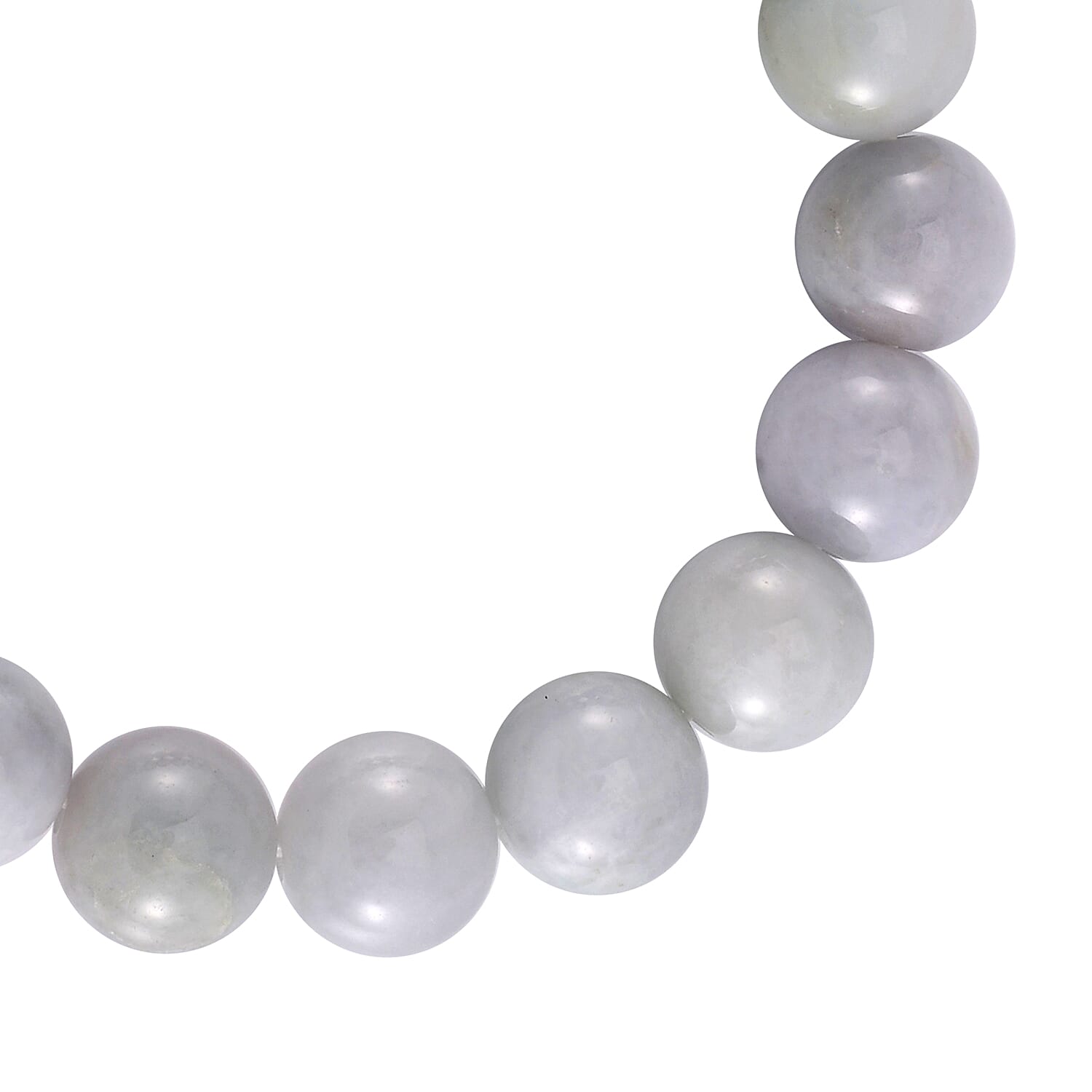 Natural Jade Round Beaded Stretch Bracelet and Lever Back Earrings in Rhodium Over Sterling Silver 195.00 ctw