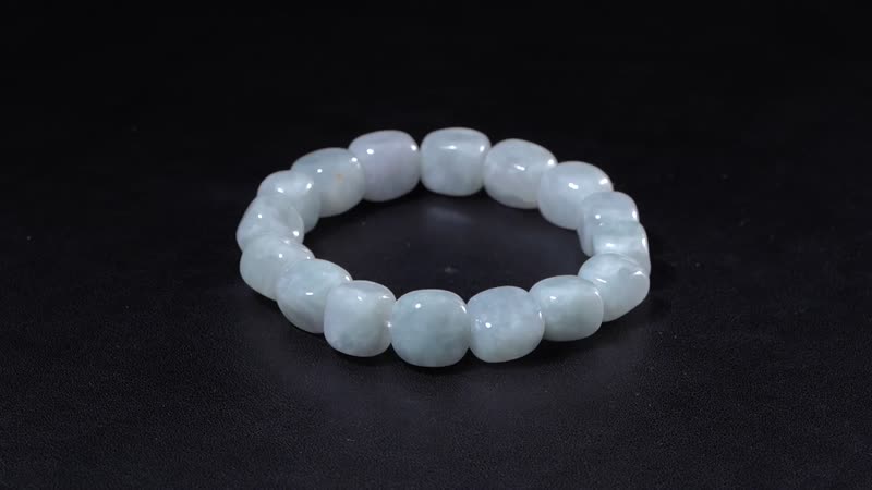 Natural Jade Tumble Shape Stretch Bracelet and Lever Back Earrings in Rhodium Over Sterling Silver 195.00 ctw
