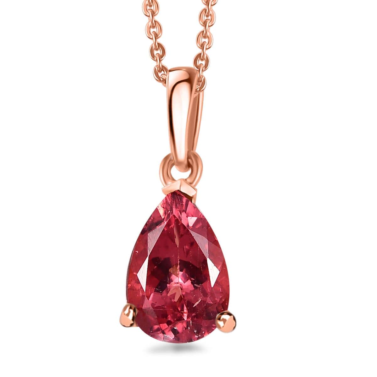 Blush Apatite Solitaire Pendant Necklace 20 Inches in Vermeil Rose Gold Over Sterling Silver 2.25 ctw image number 0