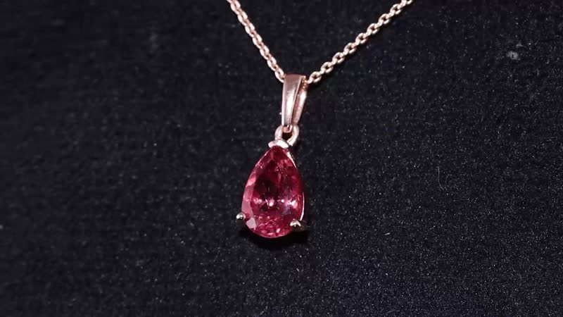 Blush Apatite Solitaire Pendant Necklace 20 Inches in Vermeil Rose Gold Over Sterling Silver 2.25 ctw