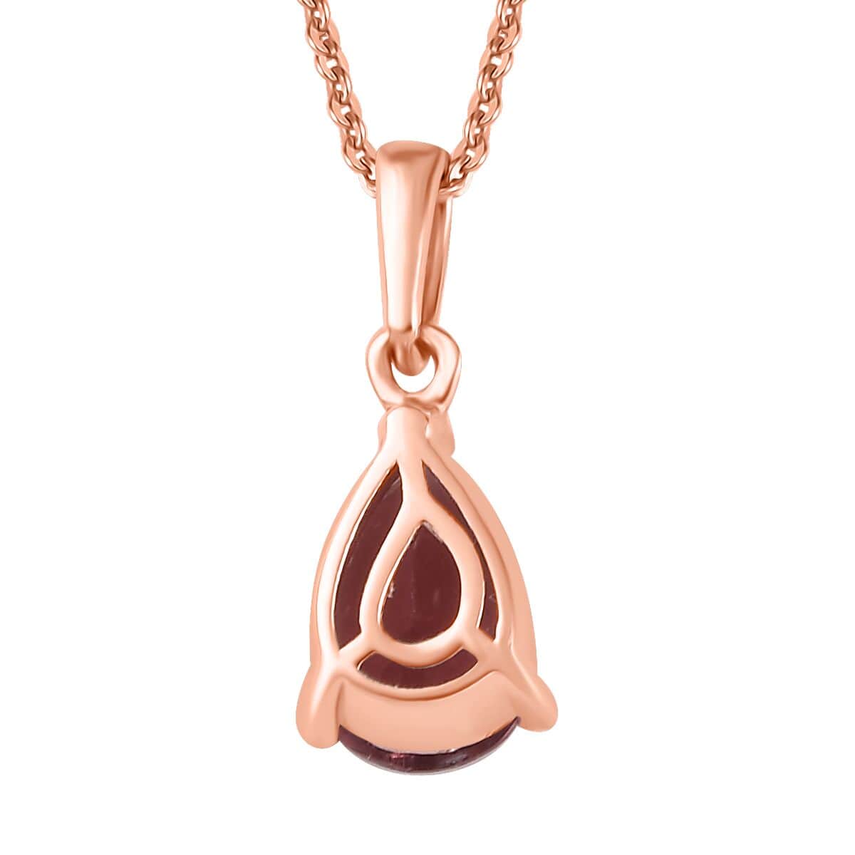 Blush Apatite Solitaire Pendant Necklace 20 Inches in Vermeil Rose Gold Over Sterling Silver 2.25 ctw image number 4