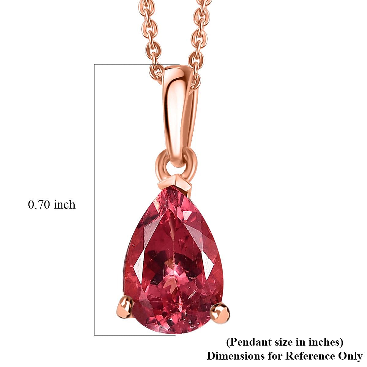 Blush Apatite Solitaire Pendant Necklace 20 Inches in Vermeil Rose Gold Over Sterling Silver 2.25 ctw