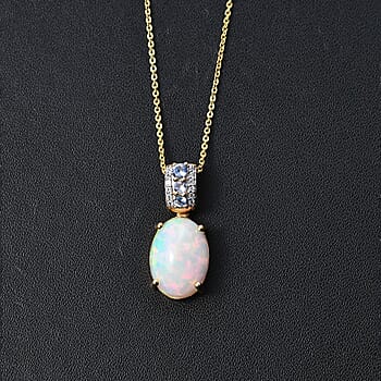 Ethiopian Welo Opal & Ceylon Blue Sapphire - Product card gallery slide 2 (9432066031871)