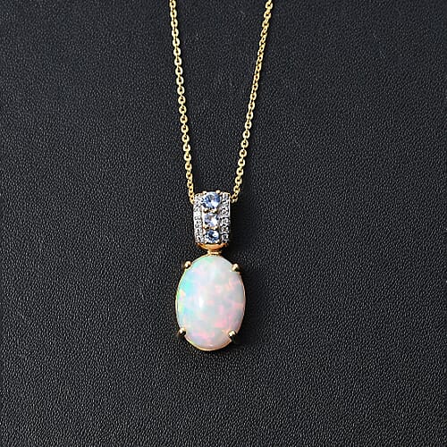 Ethiopian Welo Opal & Ceylon Blue Sapphire - Product card gallery slide 2 (9432066031871)