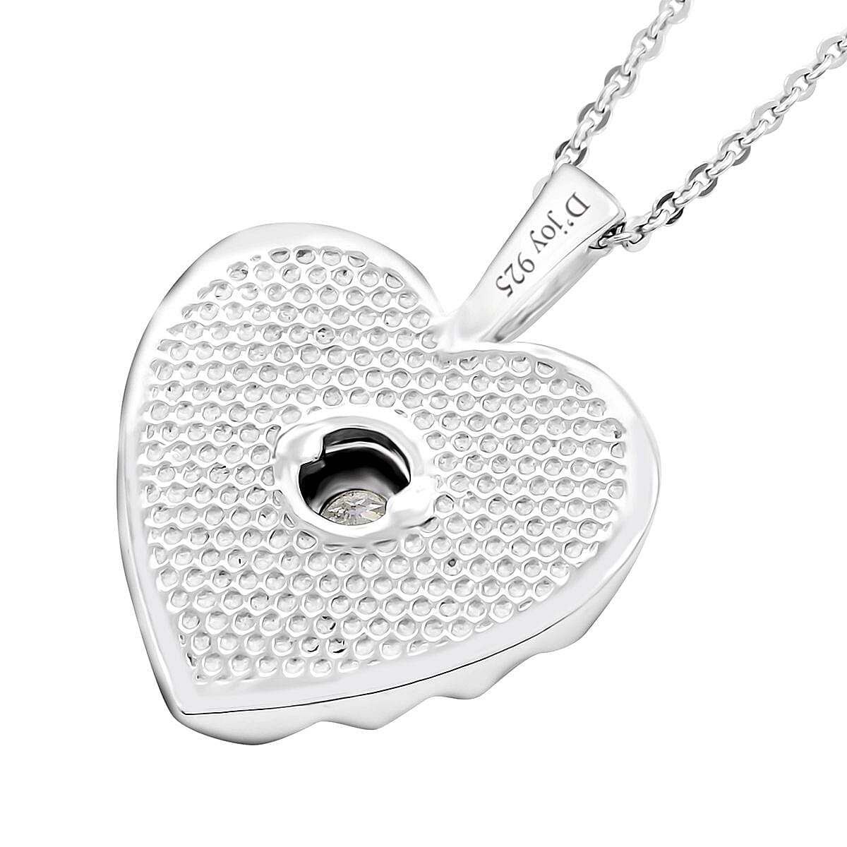 Moissanite Pendant Necklace 20 Inches in Platinum Over Sterling Silver 0.15 ctw