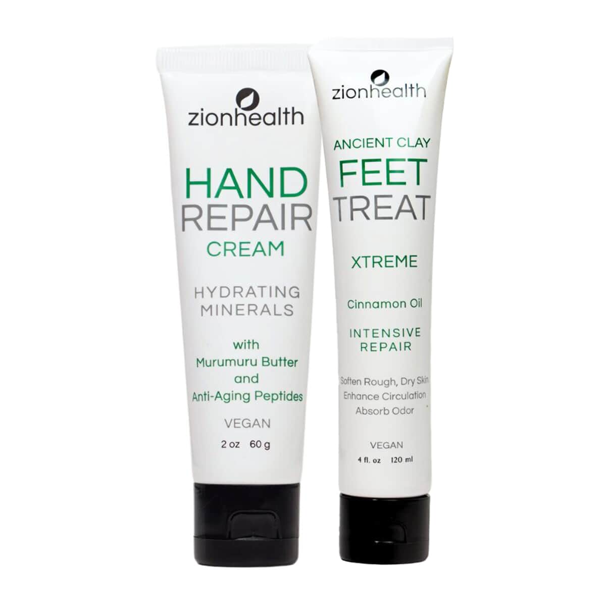 ZionHealth Hand & Feet Intensive Repair Cream Duo Set (2oz & 4oz) image number 0