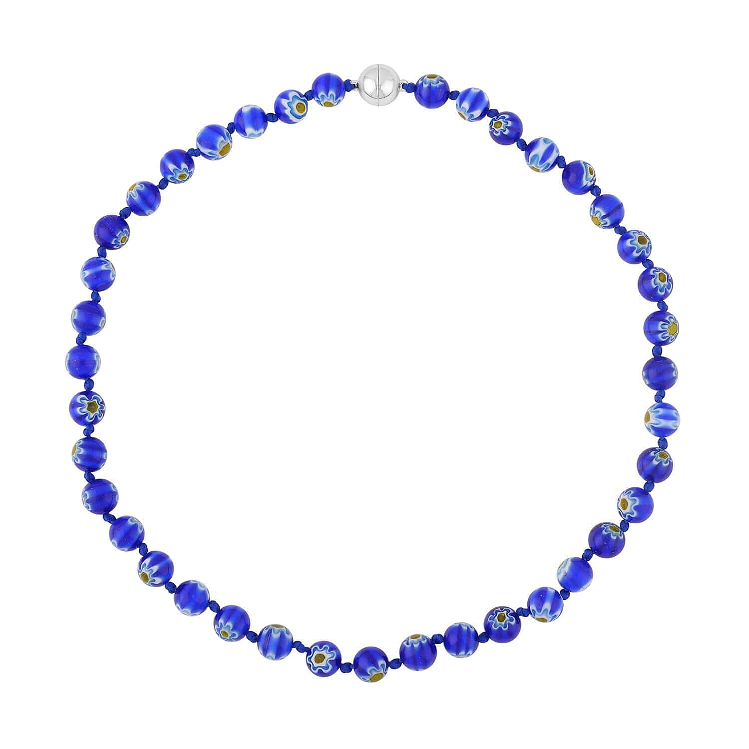 Multi Color Murano Style Basket Earrings, Beaded Necklace and Pendant with Facet Beaded Necklace 20 Inches in Stainless Steel and Silvertone