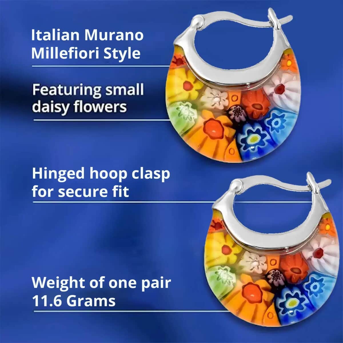 Multi Color Murano Style Beaded Charm Anklet (9-11In), Bracelet (7.50-8.50In), Earrings, Pendant with Beaded Necklace 20In and Necklace 20-22In in Stainless Steel image number 6