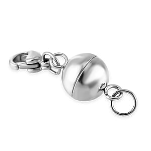 Set of Three 9mm Magnetic Lock with 9mm Lobster Clasp and 0.6x5mm Ring in Stainless Steel
